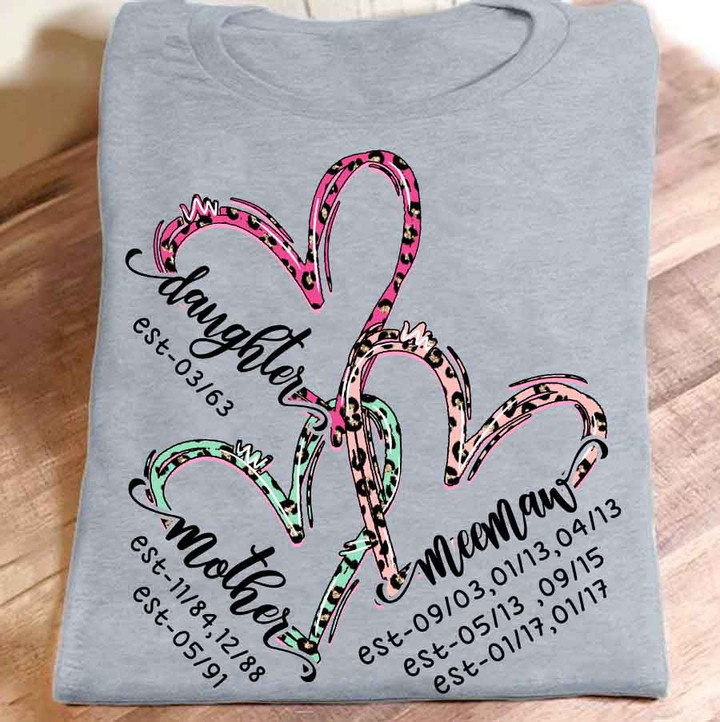 Meemaw Hearts | Personalized T-Shirt