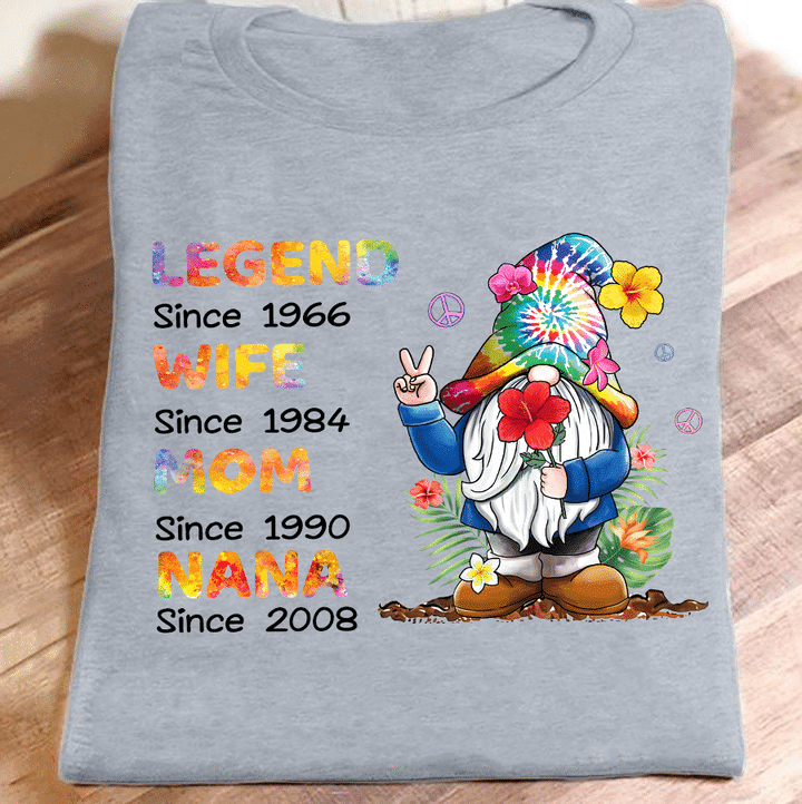 Legend Wife Mom Grandma Since Year | Personalized T-Shirt
