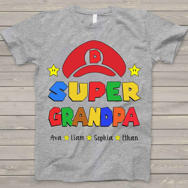 Super Grandpa Mario | Personalized T-Shirt