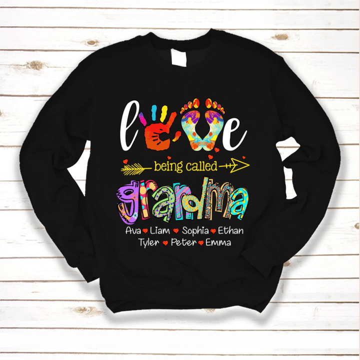 Love Being Called Grandma Colorful Sweatshirt