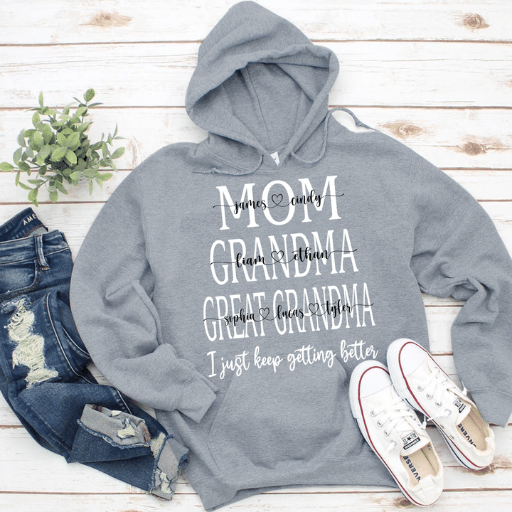 Mom Grandma Great Grandma | Personalized Hoodie