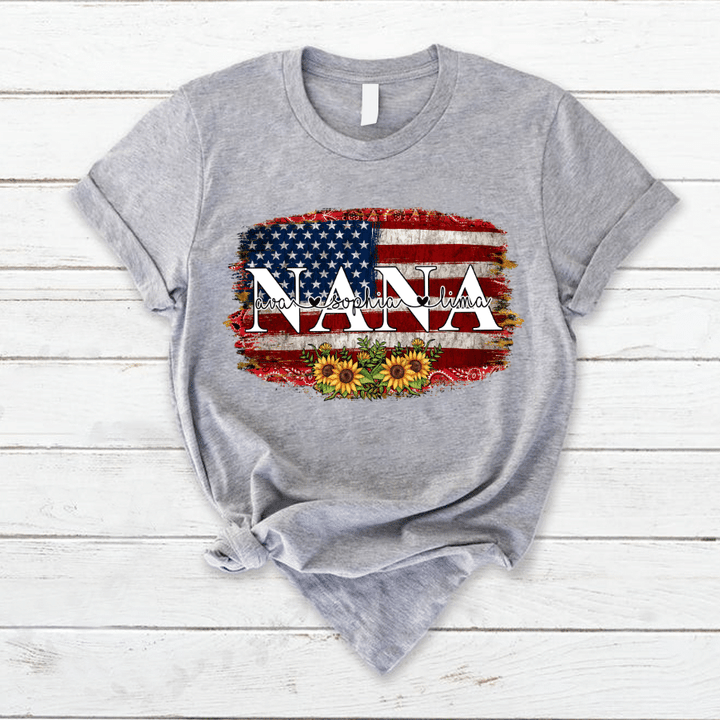 Nana Flag Sunflower T-Shirt