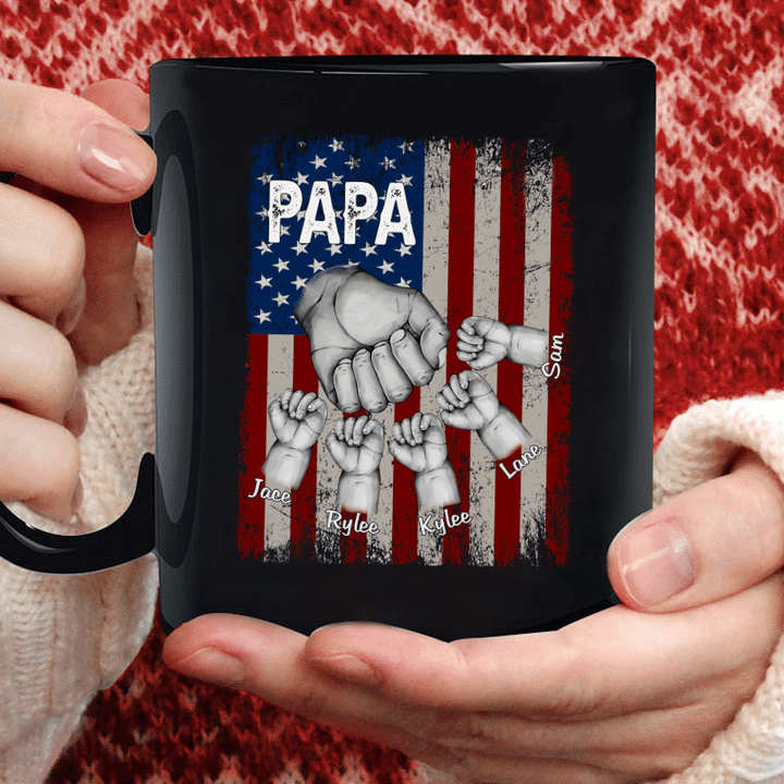 Hands grandkids Grandpa Mug