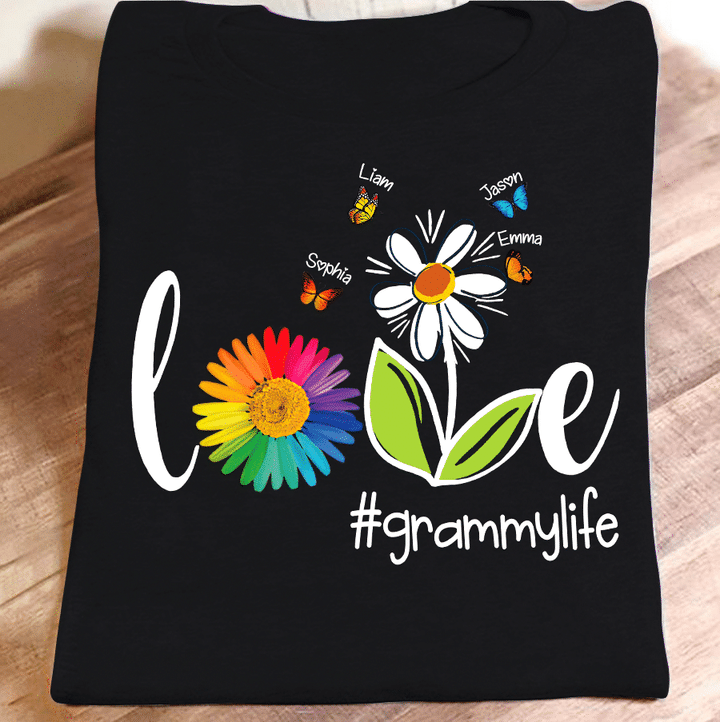 Love Grammy Life Butterfly | Personalized T-Shirt