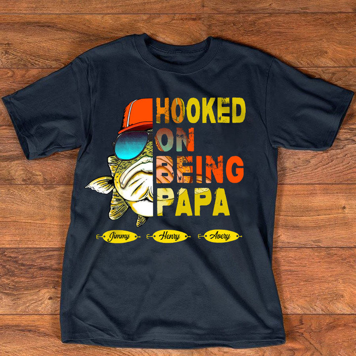 Hooked By Being Fishing Father'S Day Shirt
