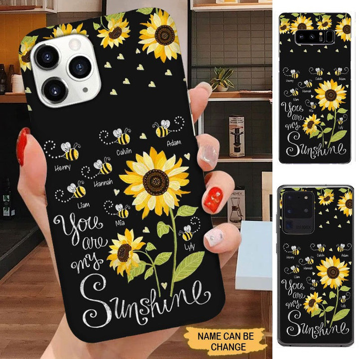 Sunflower Honey Bees Grandma with Grandkis Personalized Phone case Phone case FUEL 