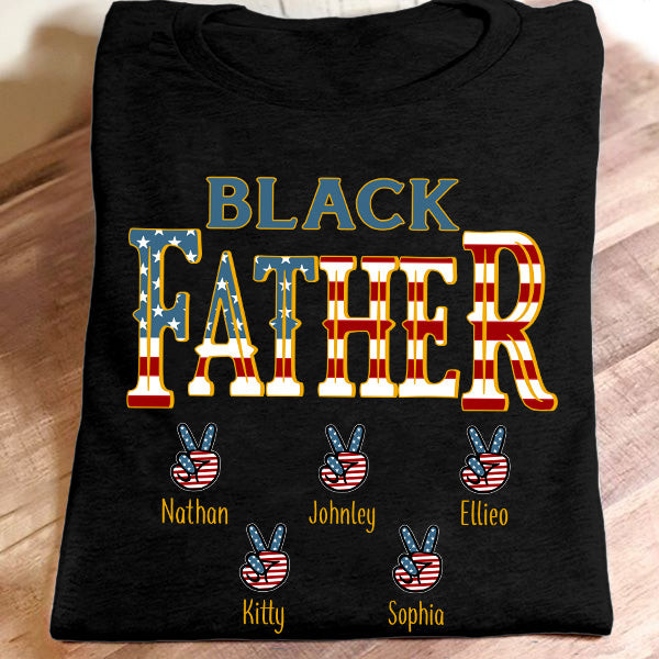 Black Father - Art | Personalized T-Shirt