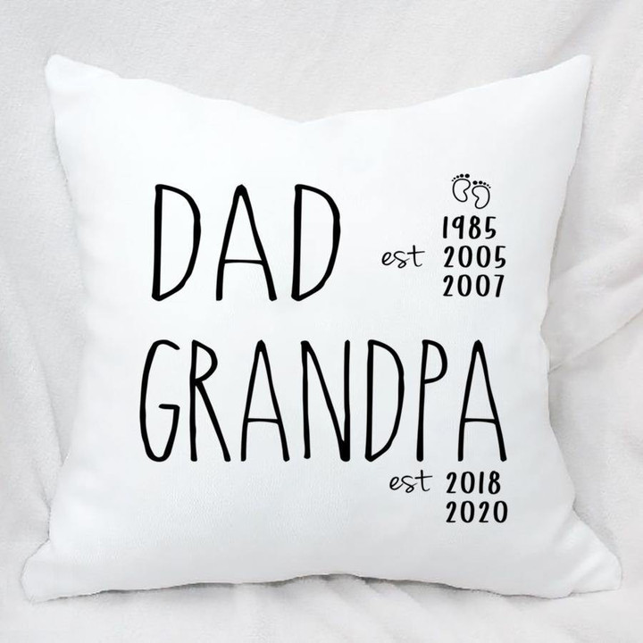 Dad Est Grandpa Est - Indoor Pillow - Pamaheart