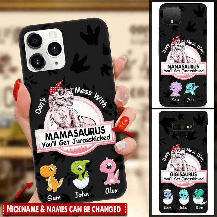 Personalized Custom Don't Mess With Mamawsaurus Phone Case Phone case FUEL 