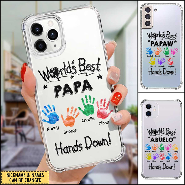 Personalized Papa hands down Phone Case