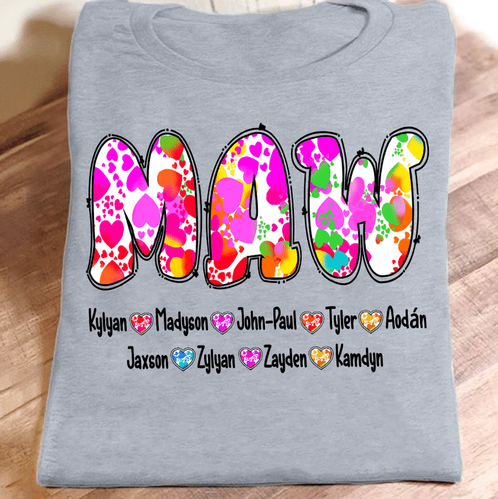 Maw Colorful Hearts | Personalized T-Shirt