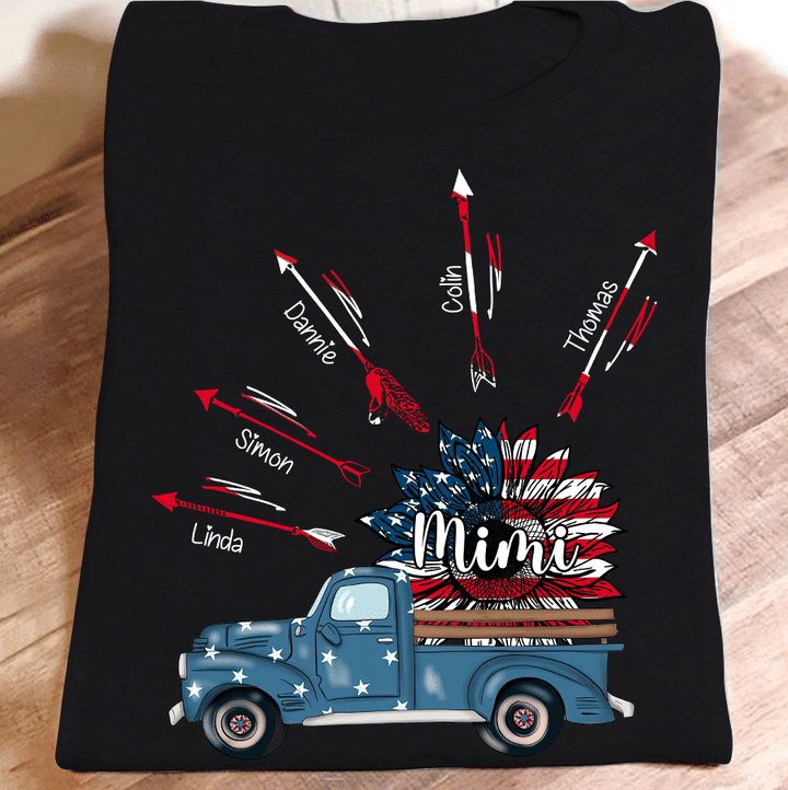 Mimi Independence Day Truck Flag | Personalized T-Shirt