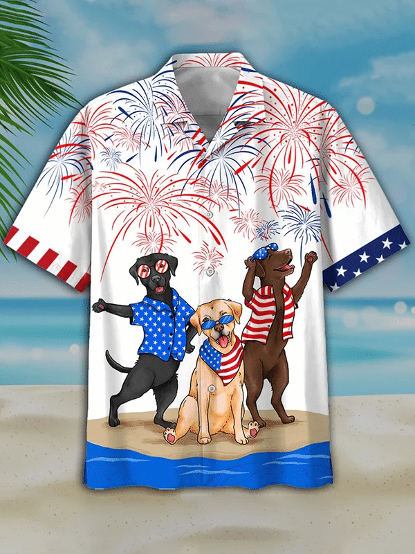 Men's Independence Day Is Coming Casual Hawaiian Shirt, USA Patriotic Hawaiian Shirt