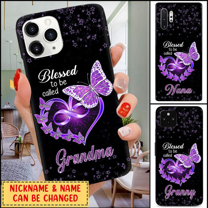 Personalized Blessed To Be Called Grandma Butterfly Phone case NVL27JUL21TT5 Phonecase FUEL 
