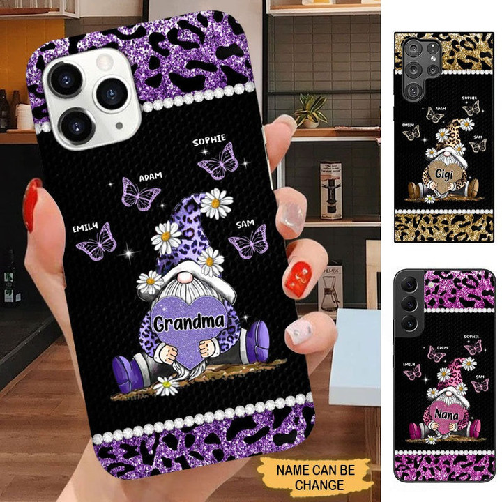 Leopard pattern butterflies Daisy Gnome Grandma Personalized Phone case Phone case FUEL 