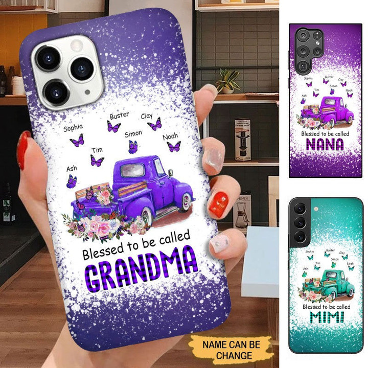 Butterlies Truck Bless to be called Grandma Nana Mimi Personalized Phone case Phone case FUEL 