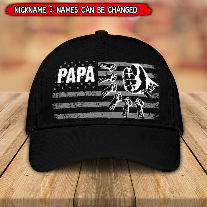 Father's Day Gift Personalized Grandpa with Grandkids Hand to Hands Cap NVL04JUN22TP2 Cap Humancustom - Unique Personalized Gifts Medium (50x60in) 