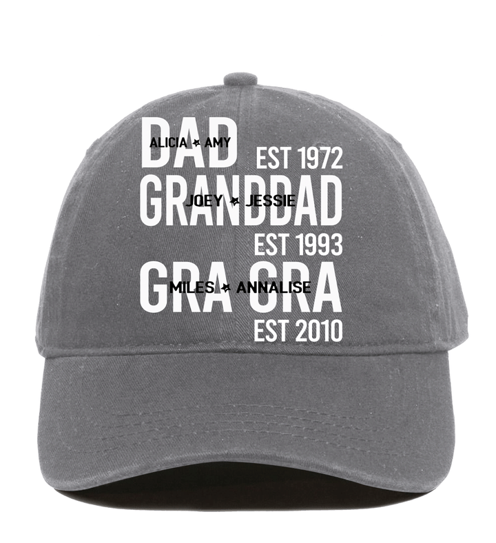 Dad Grandpa Great Grandpa With Kids Names | Personalized Classic Baseball Cap