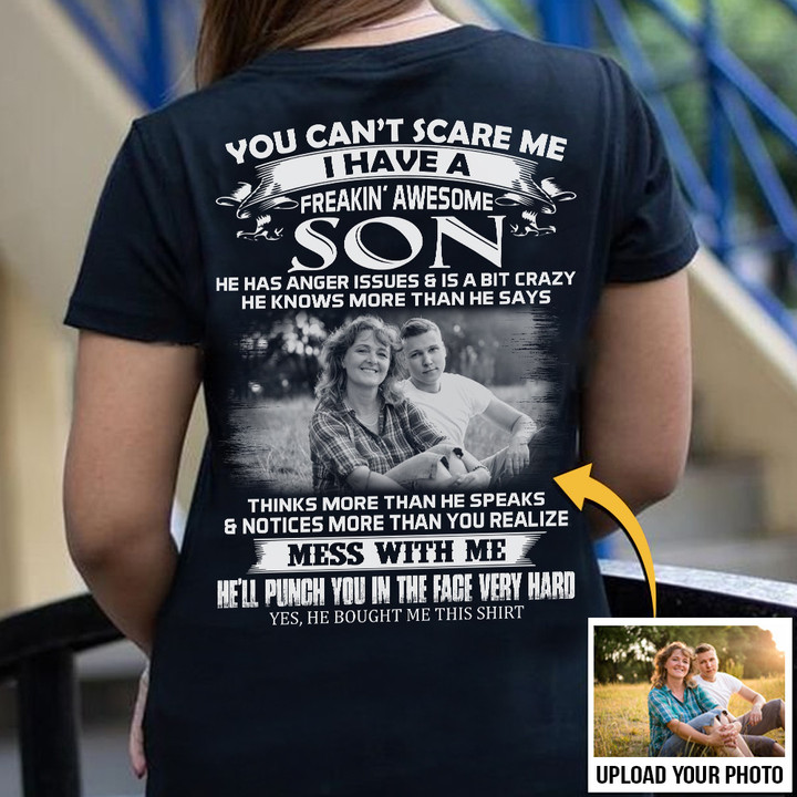 Custom Son And Mom Photo Shirt