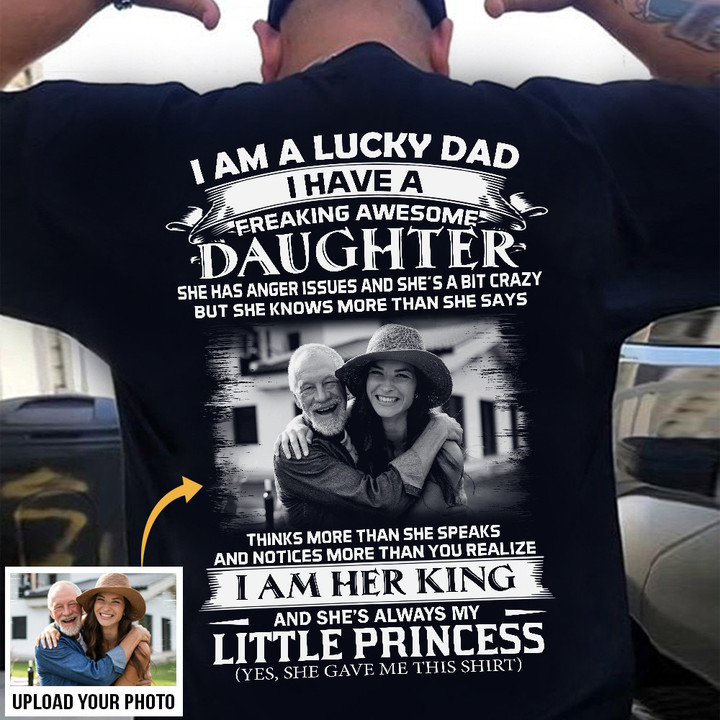 Custom Dad And Daughter Photo Shirt