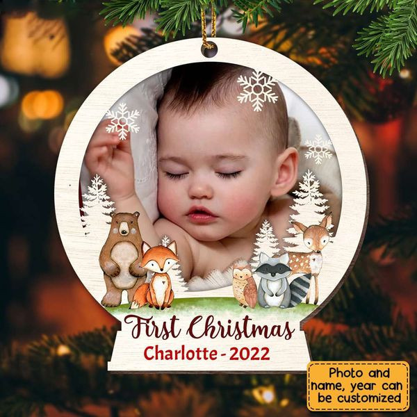 Custom First Christmas Baby Ornament
