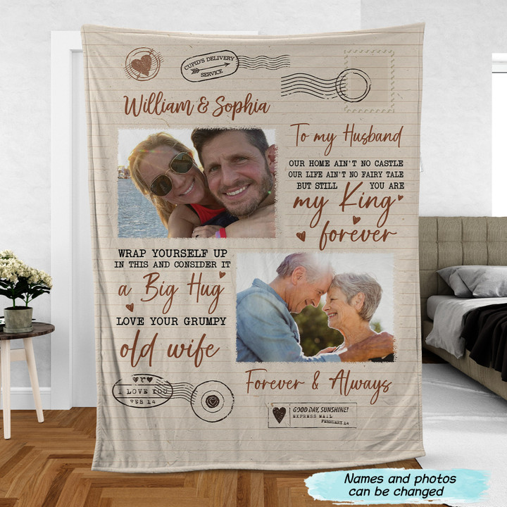 Custom To My Husband Blanket