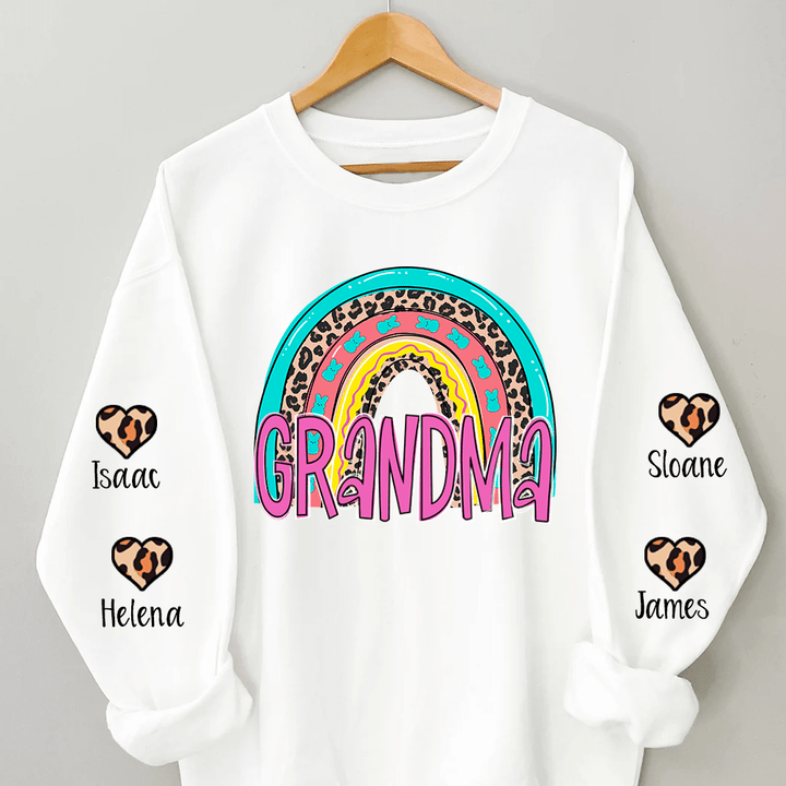 Adorable Personalized 3D Sweater For Grandma With Grandkids 3D Sweater, Birthday Gift, Gift For Mama Grandma Nana Mimi, Mother's Day, 3d Shirt