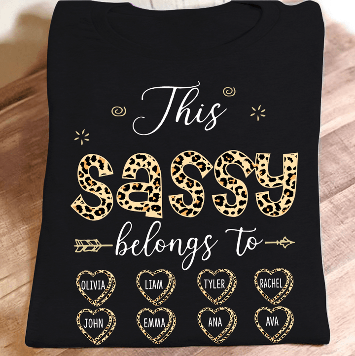 This Sassy Belongs To Grandkids Valentine | Personalized T-Shirt