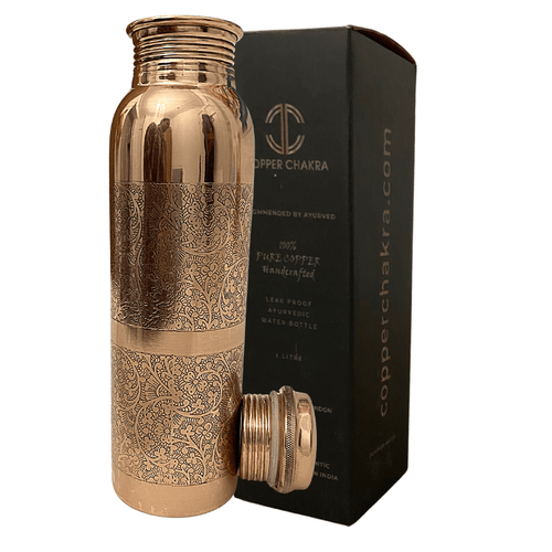 Pure Artistry -Pure Copper Hand Engraved Intricate designs(1L)