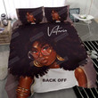 Black Girl Glasses Back Off Custom Name Duvet Cover Bedding Set