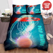 Basketball Hoop Swirl Light Personalized Custom Name Duvet Cover Bedding Set