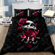 Personalized Skull And Rose Bedding Set Bed Sheets Spread Comforter Duvet Cover Bedding Sets