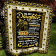 Personalized Sunflower Frame To My Daughter Quilt Blanket From Mom Straighten Your Crown Be Brave Be Beautiful Great Customized Blanket Gifts For Birthday Christmas Thanksgiving