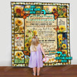 Personalized To Granddaughter I Pray You'll Safe From Grandma Sunflower Butterfly Customize Name Quilt Blanket Great Customized Blanket Gifts For Birthday Christmas Thanksgiving