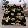 Bee Bee Crown Cotton Bed Sheets Spread Comforter Duvet Cover Bedding Sets
