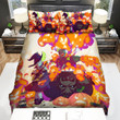 Halloween Cartoon Demon Scaring The Witch Bed Sheets Spread Duvet Cover Bedding Sets