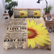 Personalized Sunflower To My Daughter You Will Always Be My Baby Girl From Dad Cotton Bed Sheets Spread Comforter Duvet Cover Bedding Sets