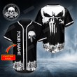 Personalized Custom Name Ghost Head Skull Baseball Tee Jersey Shirt