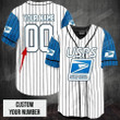 Personalized Custom Name & Number USPS Postal Strikes Baseball Tee Jersey Shirt