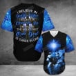Amazing Lion - Our God Is Three In One Baseball Tee Jersey Shirt