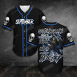September Skull Blue And Black Baseball Jersey, Baseball Shirt