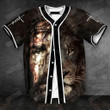 Jesus And Lion Baseball Tee Jersey Shirt