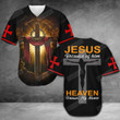 Jesus - Because Of Him Heaven Knows My Name Baseball Tee Jersey Shirt