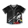 Baseball Players' Silhouettes On Paintball Baseball Tee Jersey Shirt