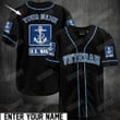 Personalized US Navy Veteran Black Custom Name Baseball Jersey, Great Customized Gifts For Veteran's Day