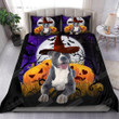 Lovely Halloween American Pitbull Terrier Cotton Bed Sheets Spread Comforter Duvet Cover Bedding Sets