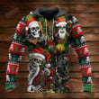 Amazing Merry Christmas Santa Skull 3D All Print Hoodie, Zip- Up Hoodie
