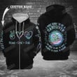 Personalized I Was Born To Be a Caregiver 3D All Over Print Hoodie, Zip-up Hoodie