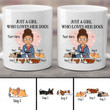 Personalized Dog Mug Just A Girl Who Loves Dogs Ceramic Coffee Mug