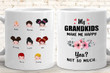 Personalized My Grandkids Make Me Happy Mug, Grandma Ceramic Coffee Mug